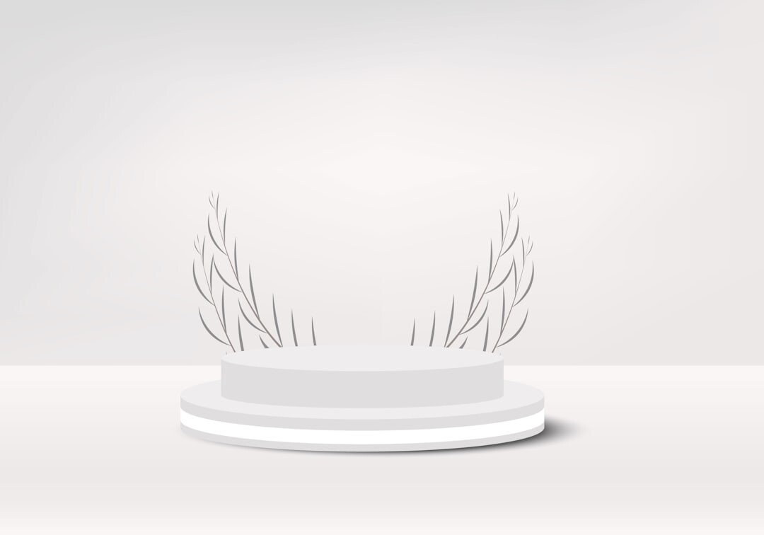 tennis trophy on podium
