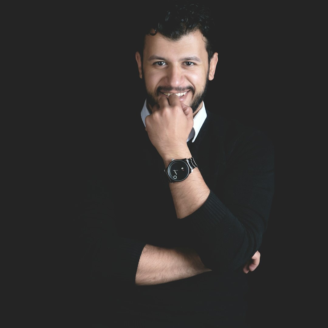Studio portrait of a Chilean male entertainment reporter